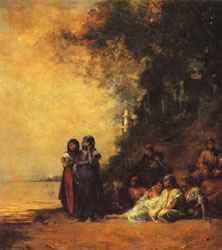 Egyptian Women on the Edge of the Nile